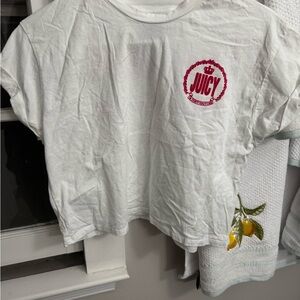 Juicy Couture White T-Shirt with Red Logo